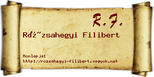 Rózsahegyi Filibert névjegykártya